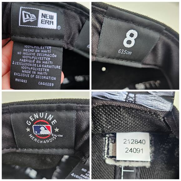 Arizona Diamondbacks Black Hat New Era 59Fifty Baseball Cap Size 8 63.5CM MLB - Picture 8 of 11